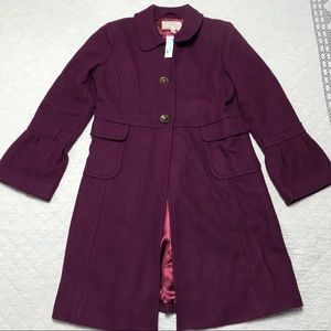 Purple wool coat